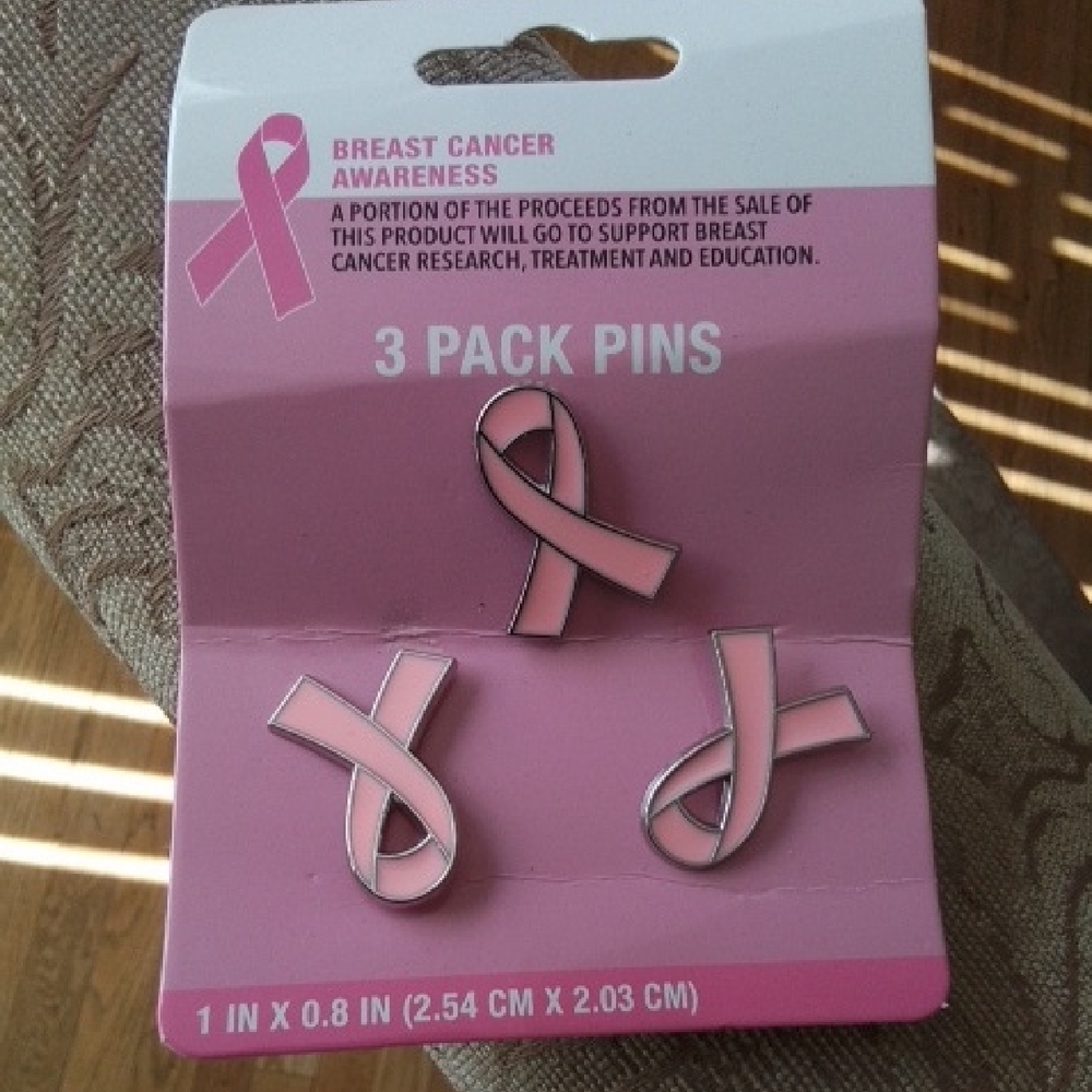Pink Breast Cancer Awareness Ribbon Pins
